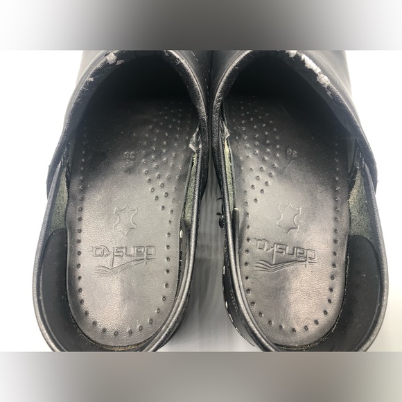 Dansko Professional Classic Black Leather Clog Nursing Size 38 US size 7.5 8 - Picture 5 of 14